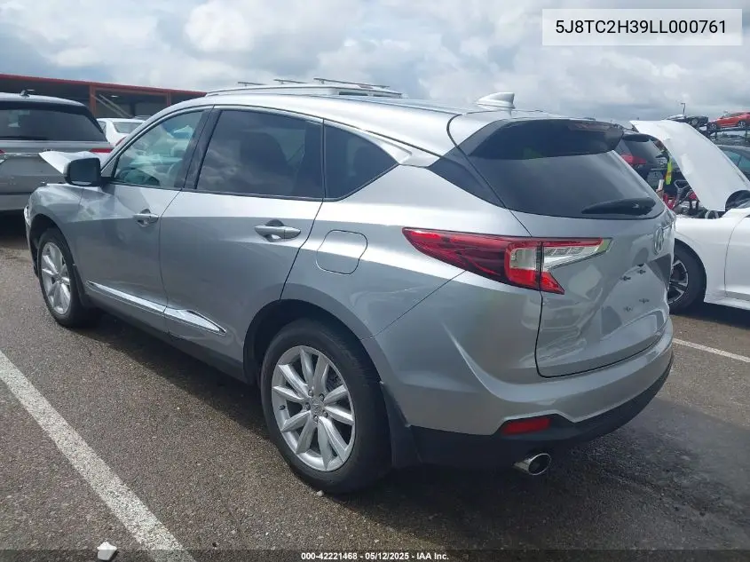 2020 Acura Rdx Standard VIN: 5J8TC2H39LL000761 Lot: 42221468