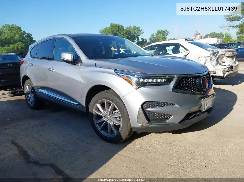 2020 Acura Rdx Technology Package VIN: 5J8TC2H5XLL017439 Lot: 42243172