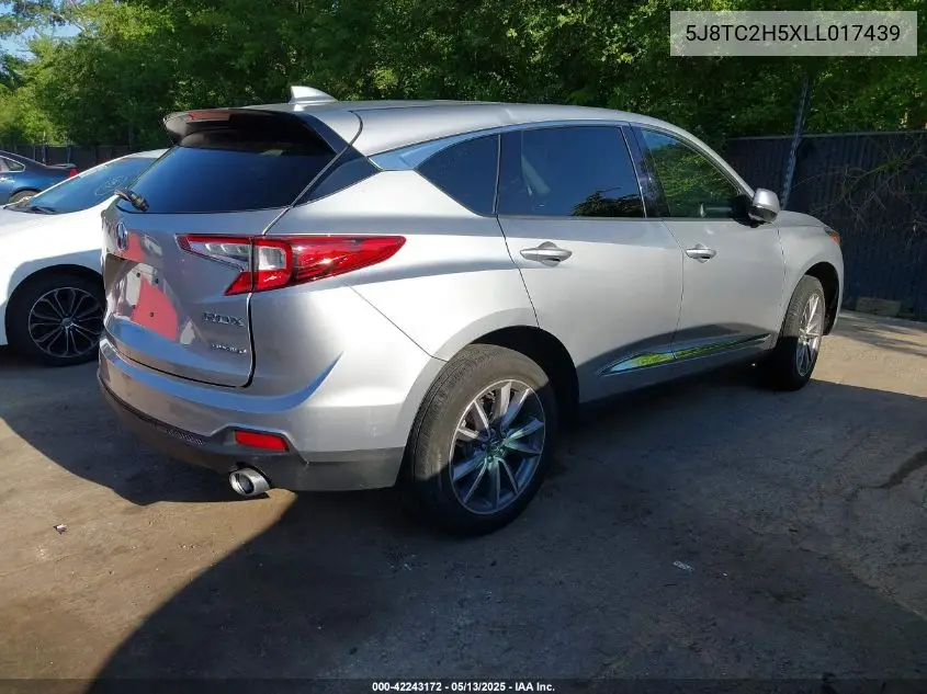 2020 Acura Rdx Technology Package VIN: 5J8TC2H5XLL017439 Lot: 42243172