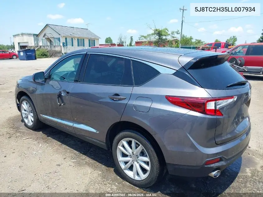 2020 Acura Rdx Standard VIN: 5J8TC2H35LL007934 Lot: 42597543
