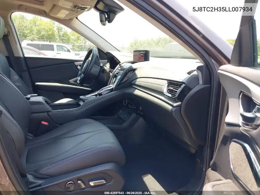 2020 Acura Rdx Standard VIN: 5J8TC2H35LL007934 Lot: 42597543