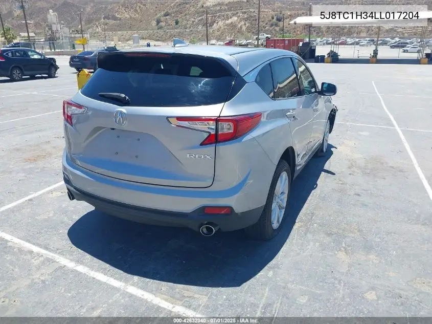 2020 Acura Rdx Standard VIN: 5J8TC1H34LL017204 Lot: 42632340