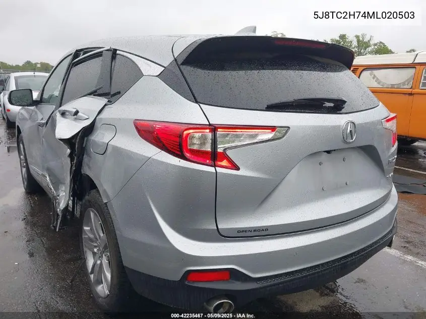 2021 Acura Rdx Advance Package/Pmc Edition VIN: 5J8TC2H74ML020503 Lot: 42235467
