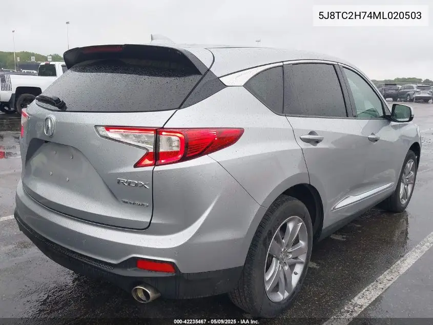 2021 Acura Rdx Advance Package/Pmc Edition VIN: 5J8TC2H74ML020503 Lot: 42235467