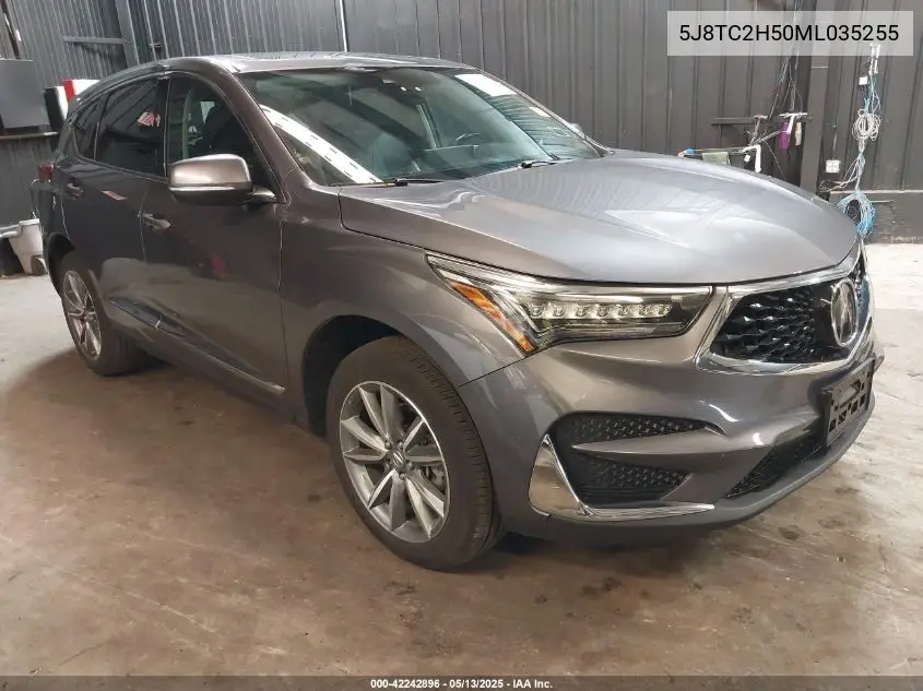 2021 Acura Rdx Technology Package VIN: 5J8TC2H50ML035255 Lot: 42242896
