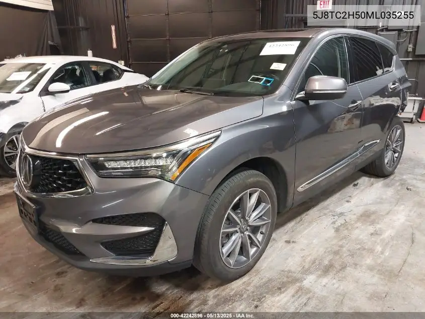 2021 Acura Rdx Technology Package VIN: 5J8TC2H50ML035255 Lot: 42242896