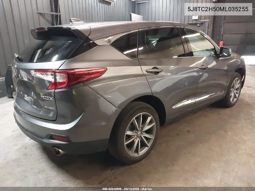 2021 Acura Rdx Technology Package VIN: 5J8TC2H50ML035255 Lot: 42242896