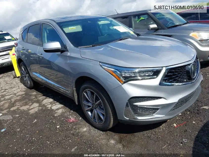 2021 Acura Rdx Technology Package VIN: 5J8TC1H50ML010690 Lot: 42245658