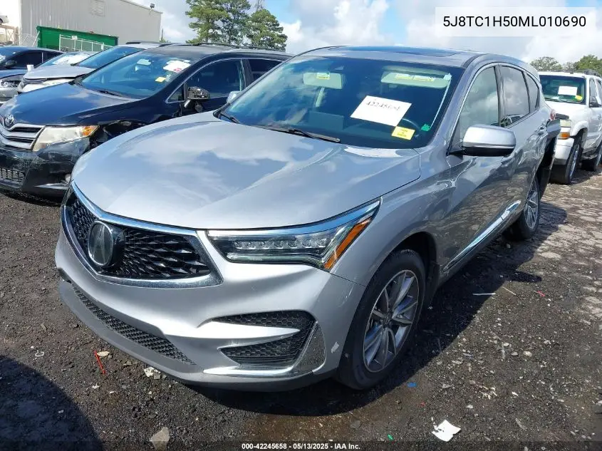 2021 Acura Rdx Technology Package VIN: 5J8TC1H50ML010690 Lot: 42245658