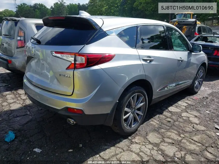 2021 Acura Rdx Technology Package VIN: 5J8TC1H50ML010690 Lot: 42245658
