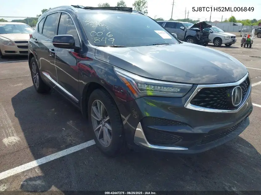 2021 Acura Rdx Technology Package VIN: 5J8TC1H52ML006849 Lot: 42447275