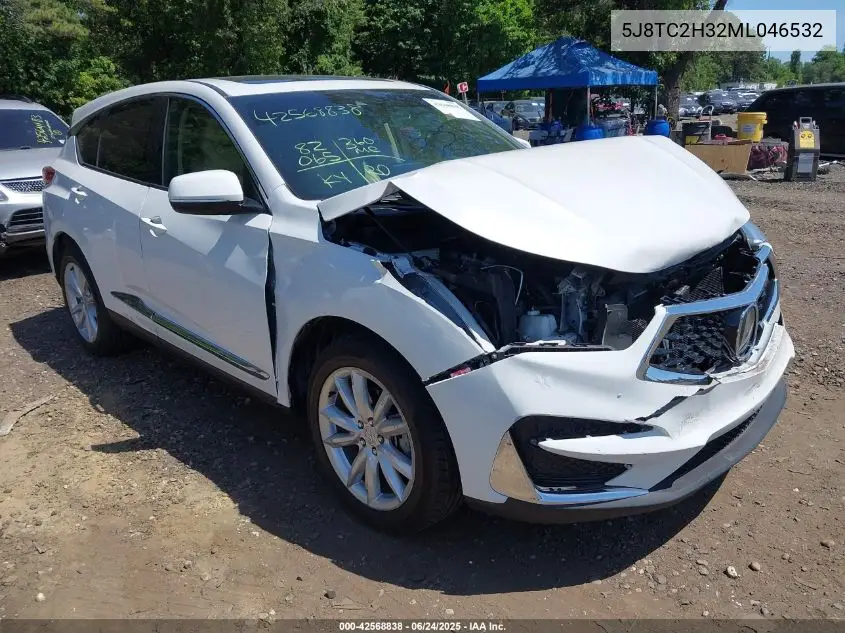 2021 Acura Rdx Standard VIN: 5J8TC2H32ML046532 Lot: 42568838