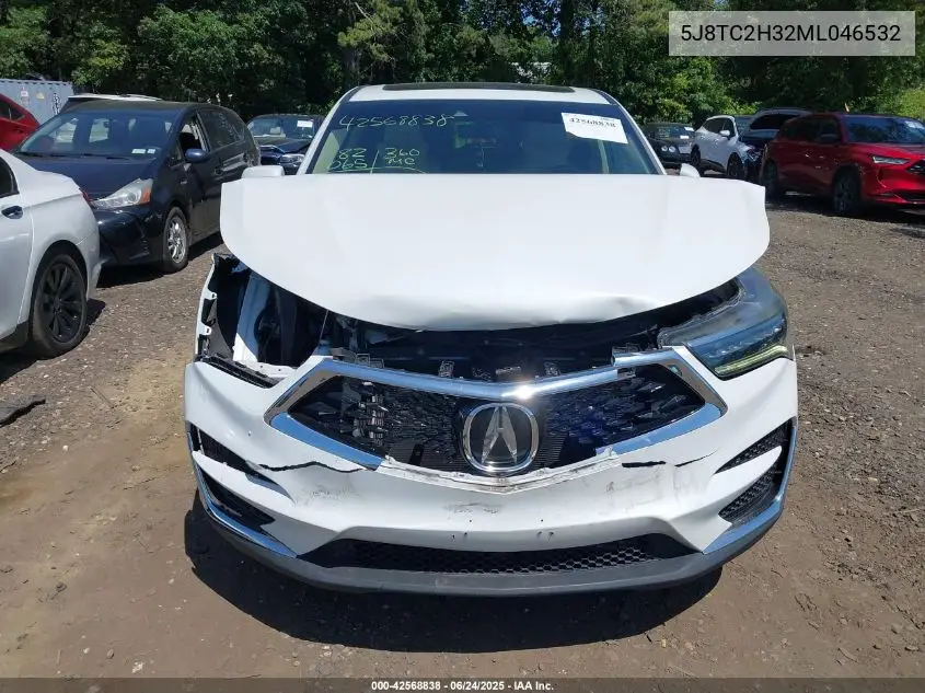 2021 Acura Rdx Standard VIN: 5J8TC2H32ML046532 Lot: 42568838