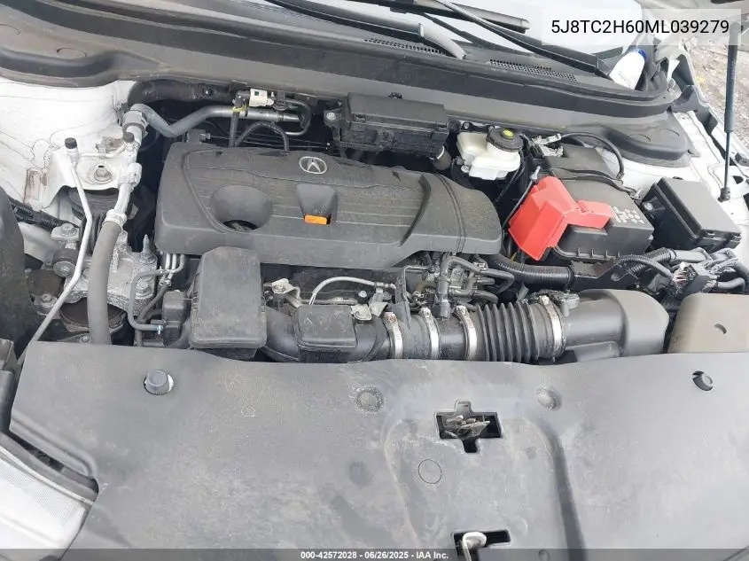 2021 Acura Rdx A-Spec Package VIN: 5J8TC2H60ML039279 Lot: 42572028