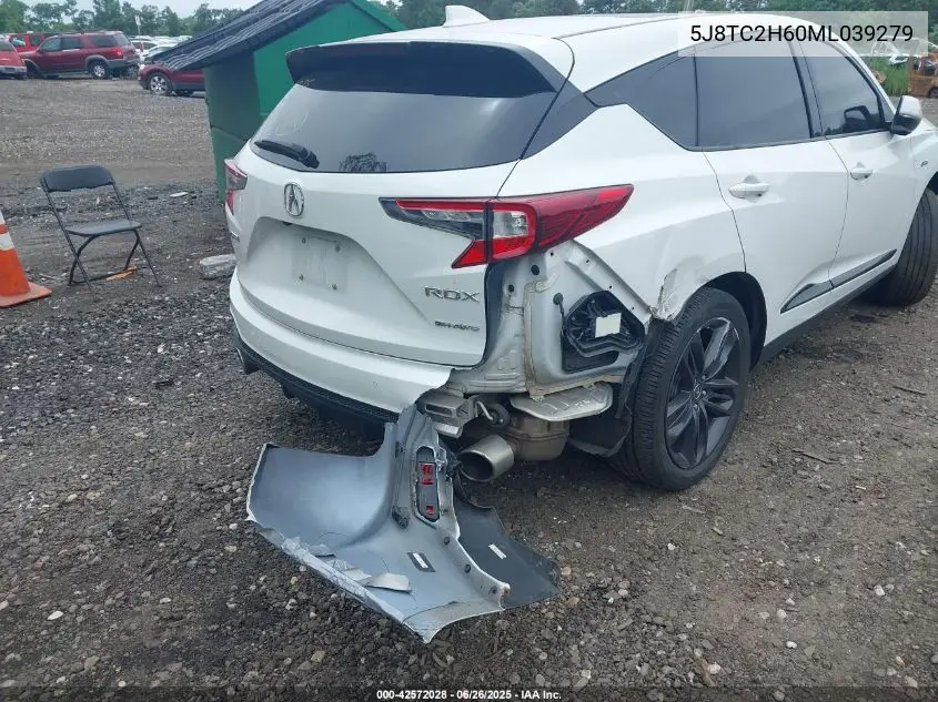 2021 Acura Rdx A-Spec Package VIN: 5J8TC2H60ML039279 Lot: 42572028