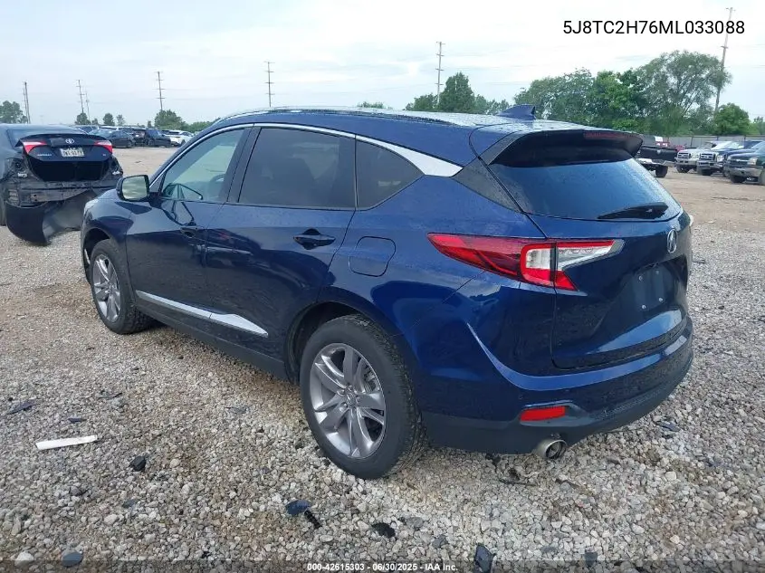 2021 Acura Rdx Advance Package/Pmc Edition VIN: 5J8TC2H76ML033088 Lot: 42615303
