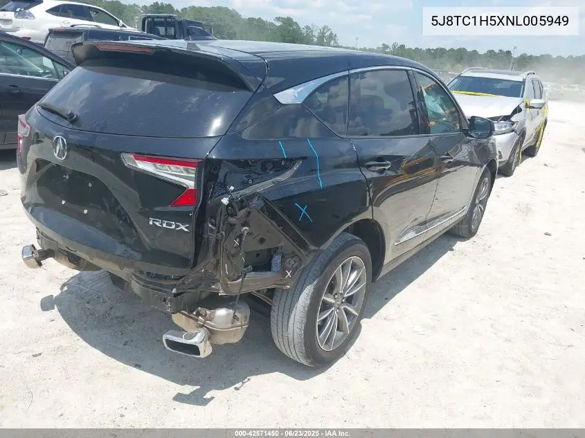 2022 Acura Rdx Technology Package VIN: 5J8TC1H5XNL005949 Lot: 42571450