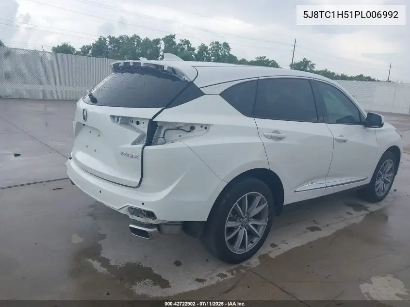 2023 Acura Rdx Technology Package VIN: 5J8TC1H51PL006992 Lot: 42722902