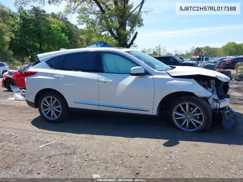 2024 Acura Rdx Technology Package VIN: 5J8TC2H57RL017388 Lot: 42236007