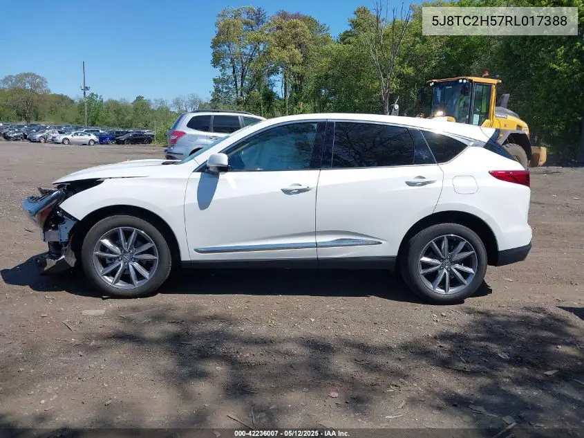 2024 Acura Rdx Technology Package VIN: 5J8TC2H57RL017388 Lot: 42236007