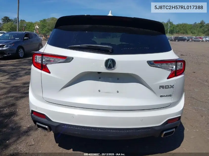 2024 Acura Rdx Technology Package VIN: 5J8TC2H57RL017388 Lot: 42236007