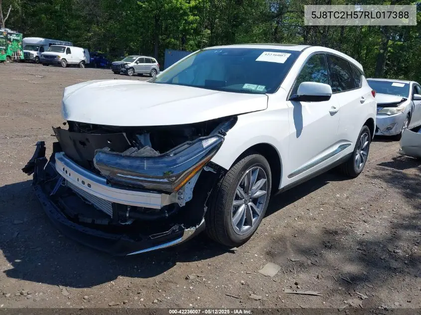 2024 Acura Rdx Technology Package VIN: 5J8TC2H57RL017388 Lot: 42236007
