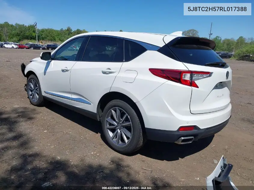 2024 Acura Rdx Technology Package VIN: 5J8TC2H57RL017388 Lot: 42236007