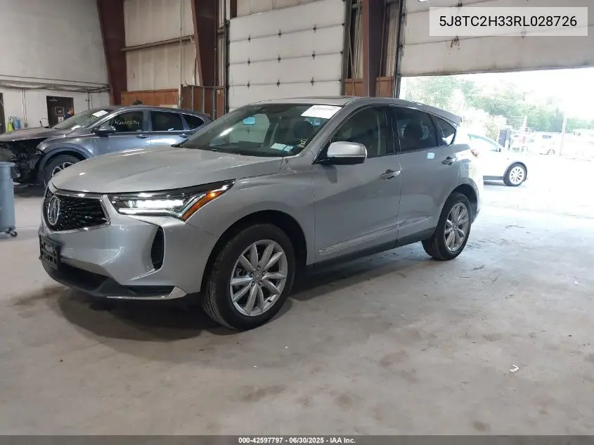 2024 Acura Rdx Standard VIN: 5J8TC2H33RL028726 Lot: 42597797