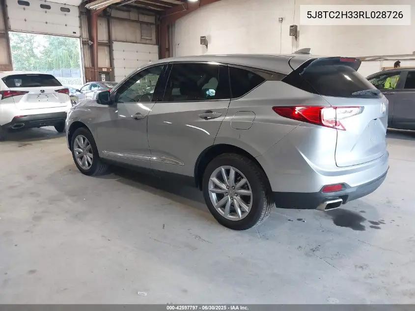 2024 Acura Rdx Standard VIN: 5J8TC2H33RL028726 Lot: 42597797