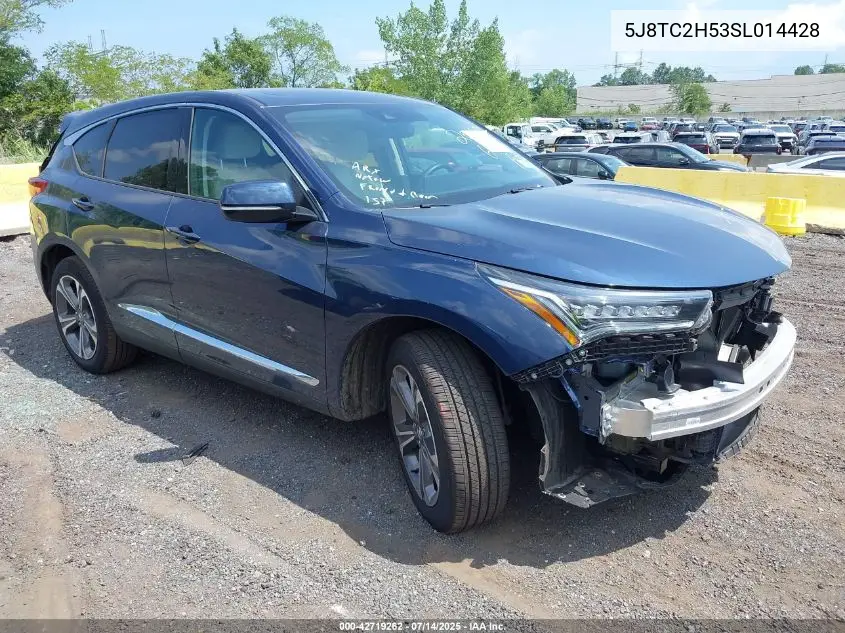 2025 Acura Rdx Technology Package VIN: 5J8TC2H53SL014428 Lot: 42719262
