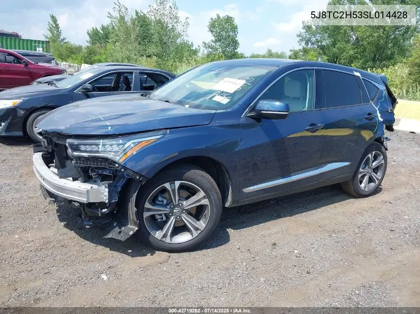 2025 Acura Rdx Technology Package VIN: 5J8TC2H53SL014428 Lot: 42719262
