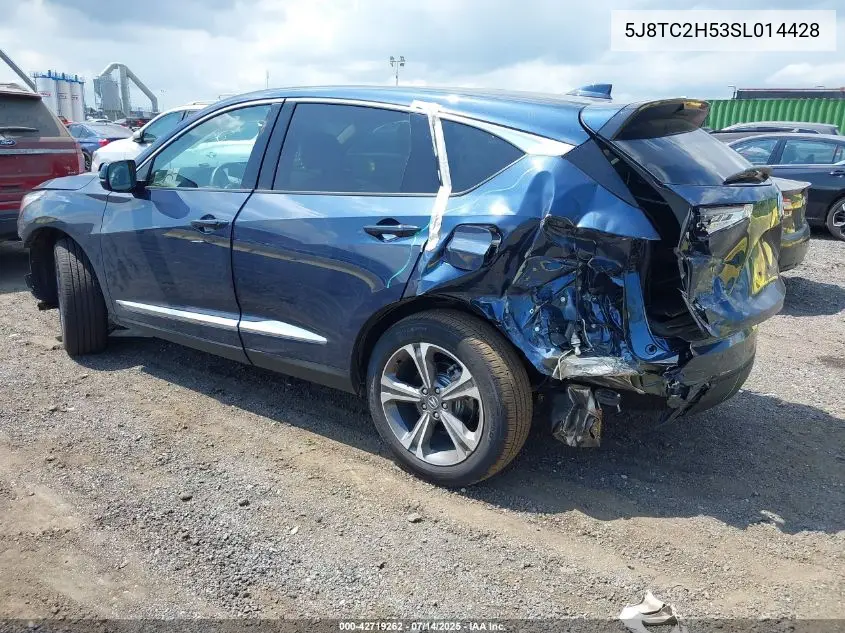 2025 Acura Rdx Technology Package VIN: 5J8TC2H53SL014428 Lot: 42719262