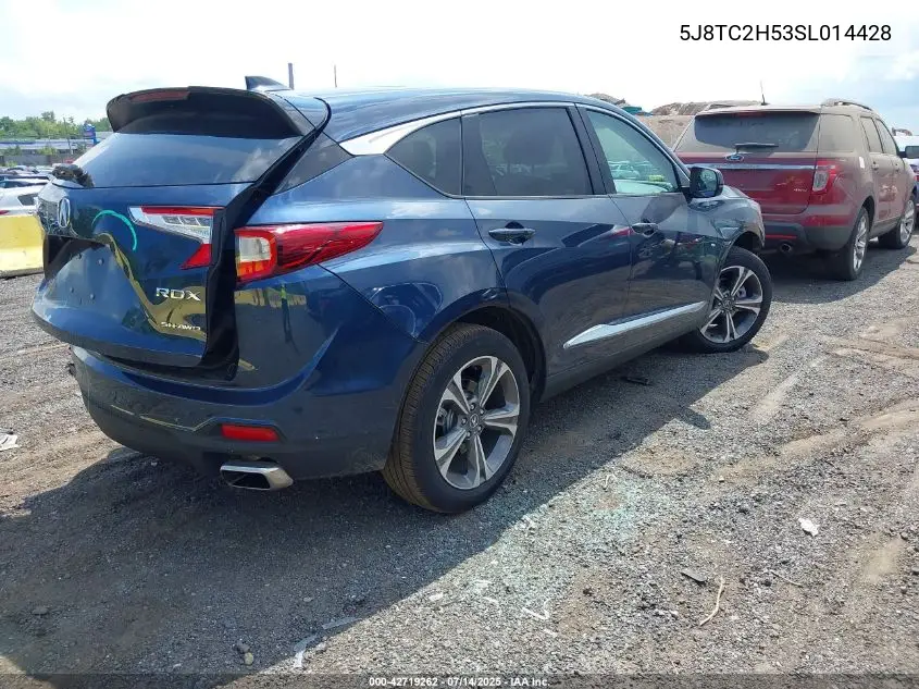 2025 Acura Rdx Technology Package VIN: 5J8TC2H53SL014428 Lot: 42719262