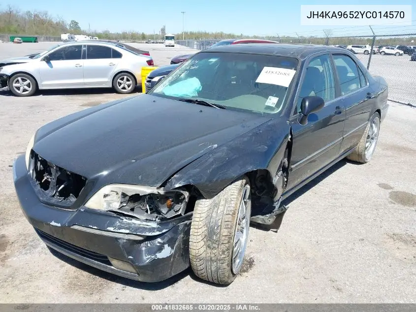 2000 Acura Rl 3.5 VIN: JH4KA9652YC014570 Lot: 41832685