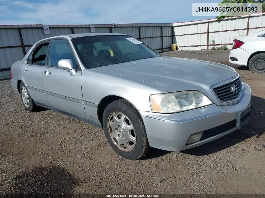 2000 Acura Rl 3.5 VIN: JH4KA9665YC014393 Lot: 42221491