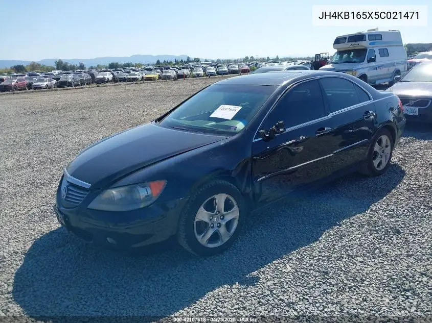 2005 Acura Rl 3.5 VIN: JH4KB165X5C021471 Lot: 42107618