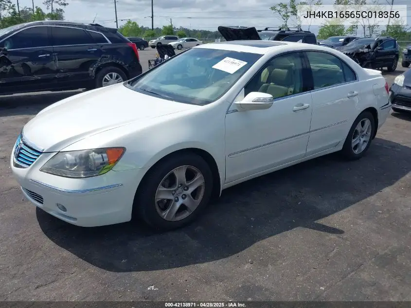 2005 Acura Rl 3.5 VIN: JH4KB16565C018356 Lot: 42138971