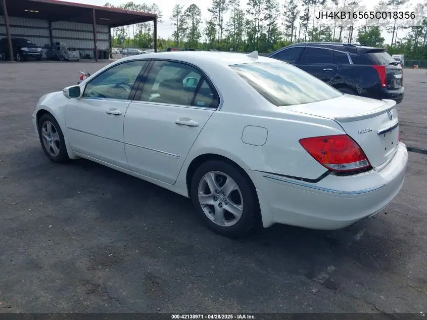 2005 Acura Rl 3.5 VIN: JH4KB16565C018356 Lot: 42138971