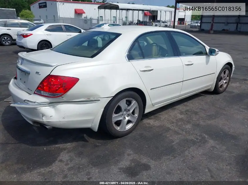 2005 Acura Rl 3.5 VIN: JH4KB16565C018356 Lot: 42138971