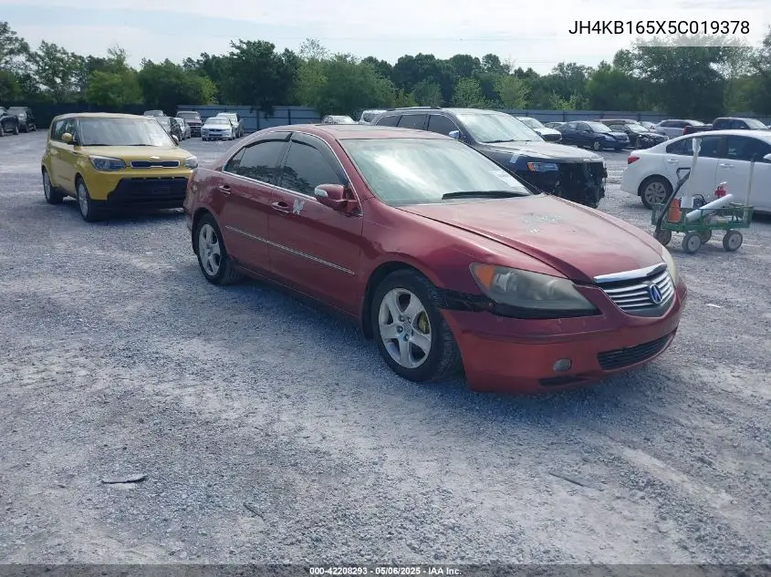 2005 Acura Rl 3.5 VIN: JH4KB165X5C019378 Lot: 42208293