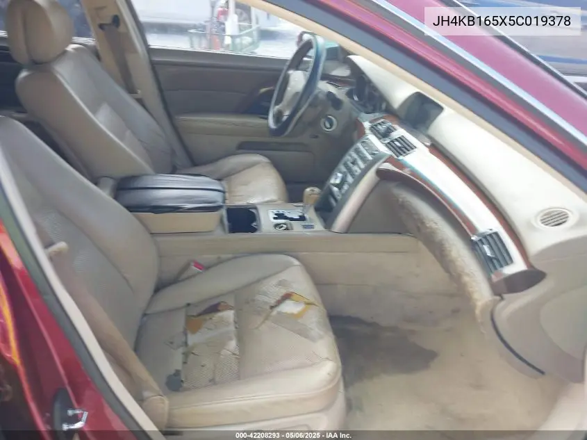 2005 Acura Rl 3.5 VIN: JH4KB165X5C019378 Lot: 42208293