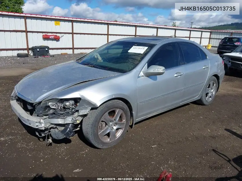2005 Acura Rl 3.5 VIN: JH4KB16505C013735 Lot: 42235376