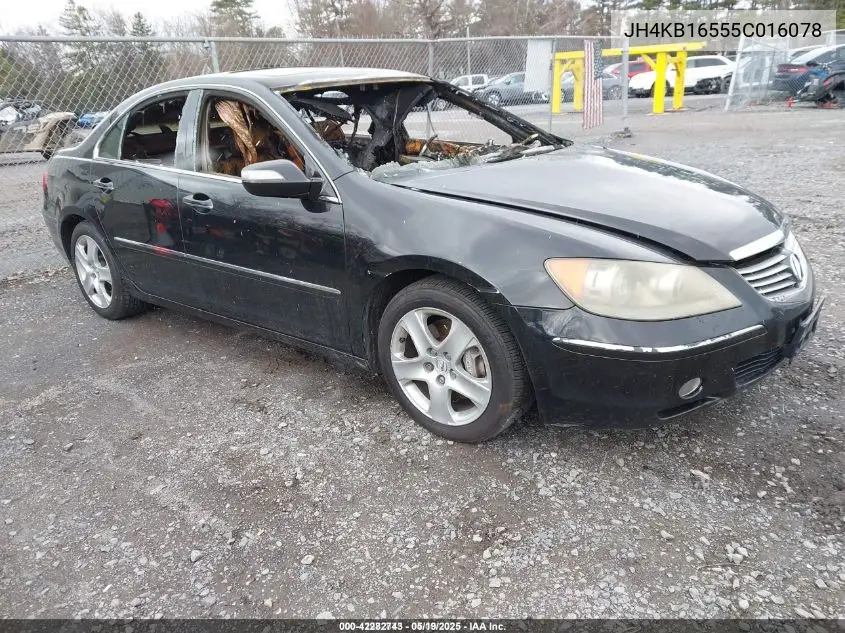 2005 Acura Rl 3.5 VIN: JH4KB16555C016078 Lot: 42282743