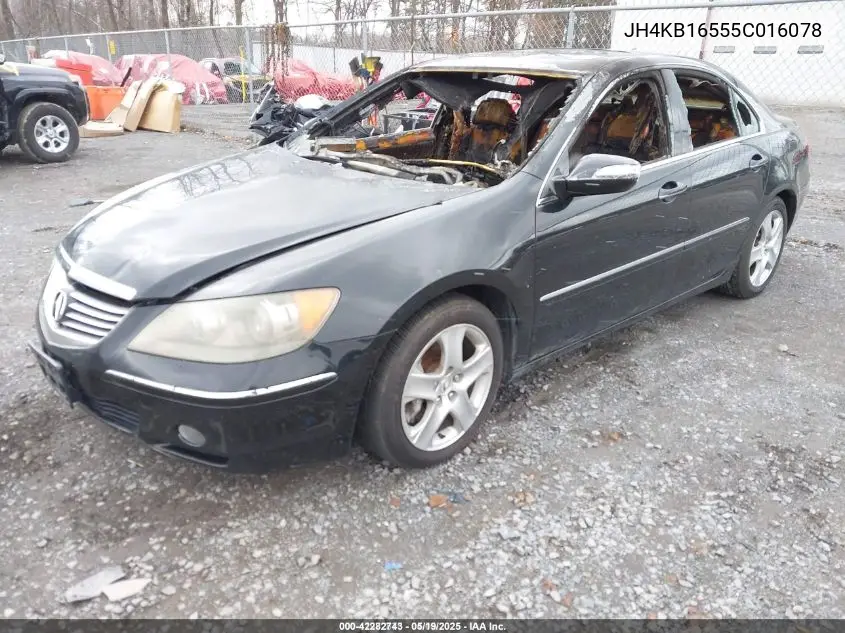 2005 Acura Rl 3.5 VIN: JH4KB16555C016078 Lot: 42282743