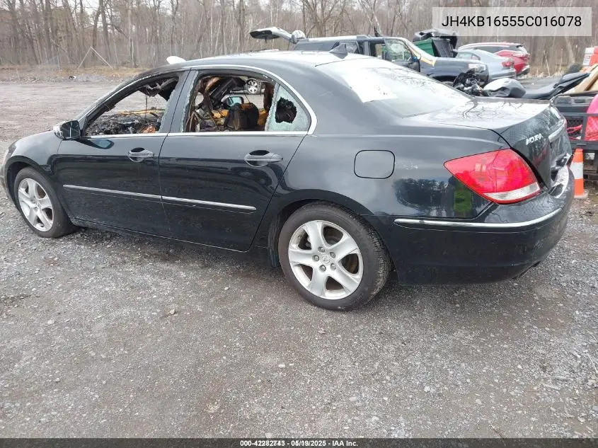 2005 Acura Rl 3.5 VIN: JH4KB16555C016078 Lot: 42282743