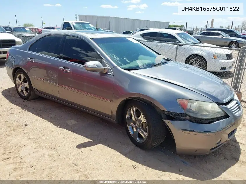 2005 Acura Rl 3.5 VIN: JH4KB16575C011822 Lot: 42434095