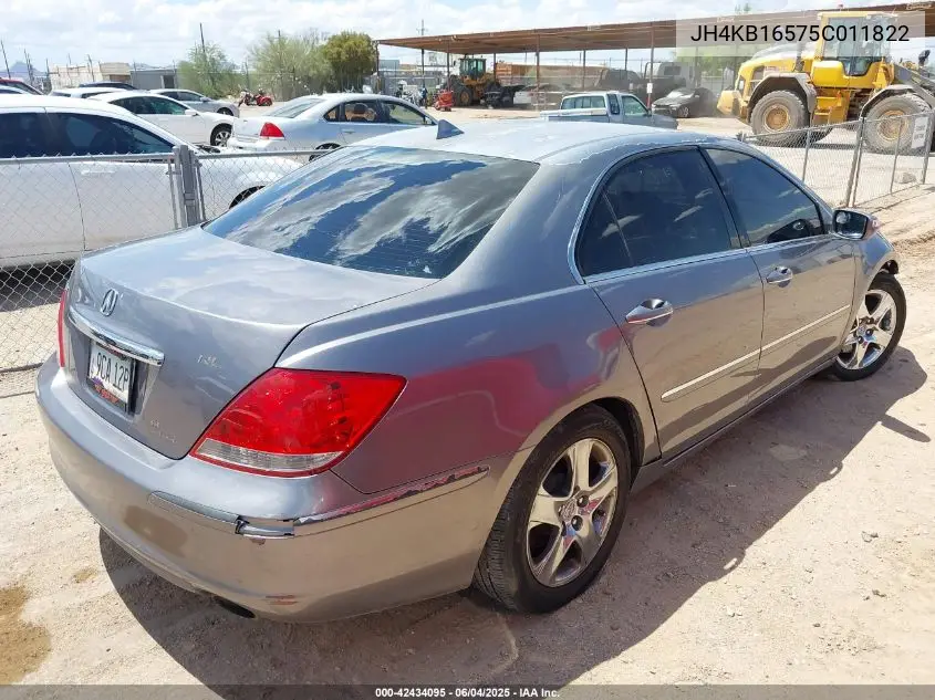 2005 Acura Rl 3.5 VIN: JH4KB16575C011822 Lot: 42434095