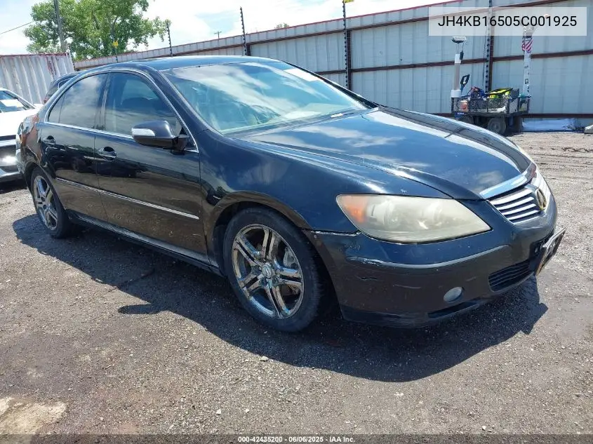 2005 Acura Rl 3.5 VIN: JH4KB16505C001925 Lot: 42435200