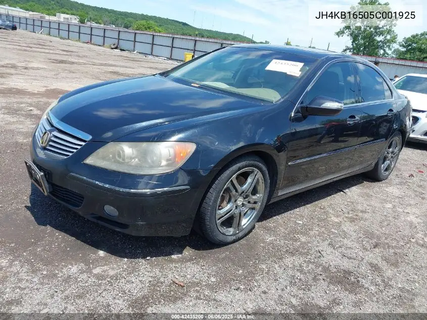 2005 Acura Rl 3.5 VIN: JH4KB16505C001925 Lot: 42435200