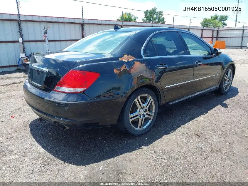 2005 Acura Rl 3.5 VIN: JH4KB16505C001925 Lot: 42435200